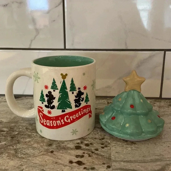 * NWOT* Disney | Ceramic Mug with Tree Topper - Picture 4 of 6